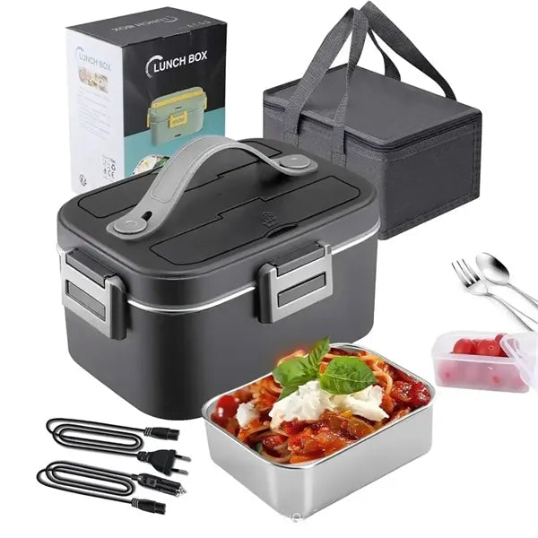 Portable Electric Lunch Box for Car & Office, 2-in-1