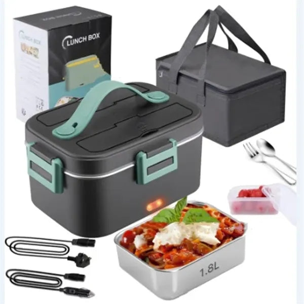 Portable Electric Lunch Box for Car & Office, 2-in-1