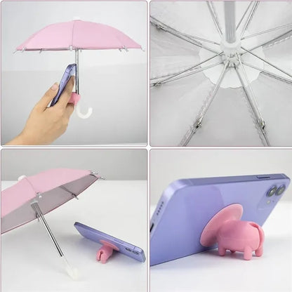 Phone Umbrella for Sun with Suction Cup Stand