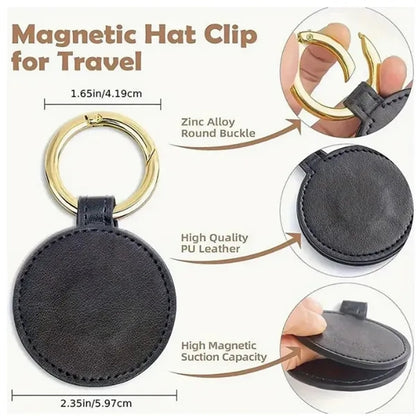 PU leather Magnetic Hat Clip