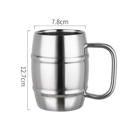 17oz. Stainless Steel Barrel Style Beer Mug