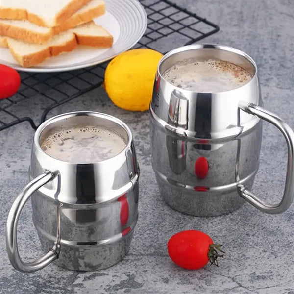 17oz. Stainless Steel Barrel Style Beer Mug