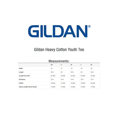 Gildan 5.3 Oz 100% Preshrunk Heavy Cotton Youth T-Shirt