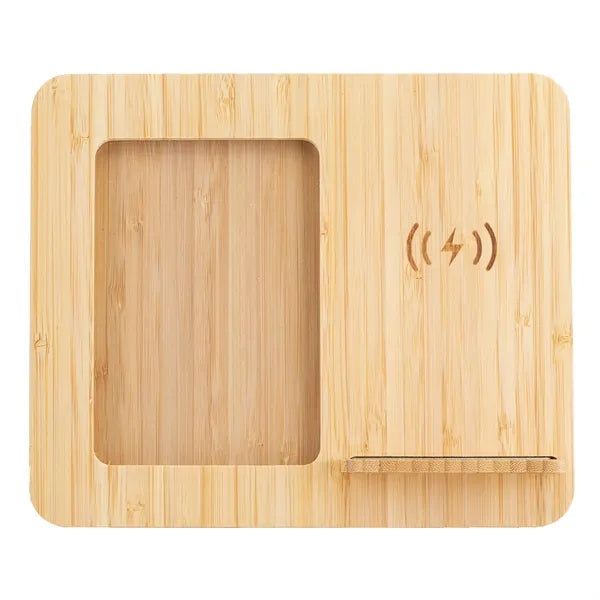 Bamboo Photo Frame & 10W Wireless Charger