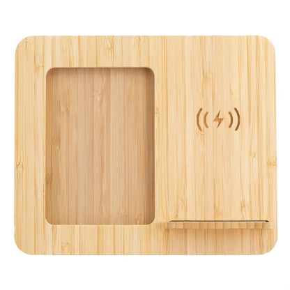 Bamboo Photo Frame & 10W Wireless Charger