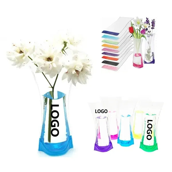 Foldable Clear PVC Vase  Stylish & Shatterproof