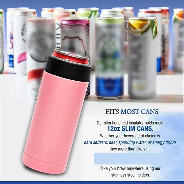 Universal beer 12oz stainless steel insulated can cooler