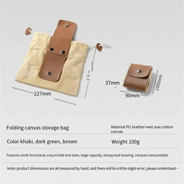 Multipurpose Leather Foraging Pouches for Outdoor