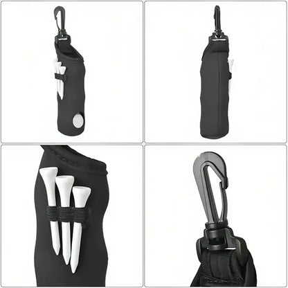 Golf Ball and Tee Holder Bag with Clip