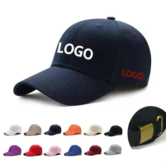 Custom 6-Panel Cotton Baseball Cap with Logo