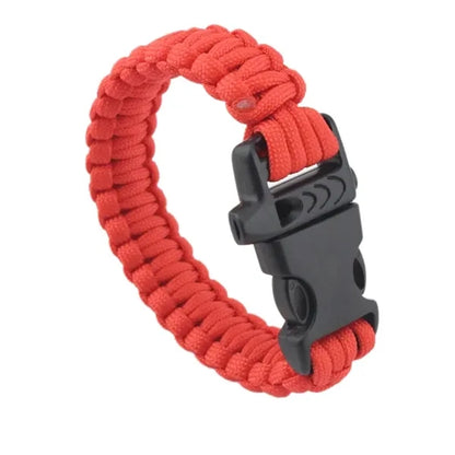 Survival Paracord Bracelets w/Whistle