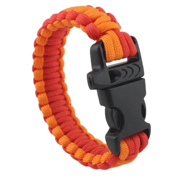 Survival Paracord Bracelets w/Whistle