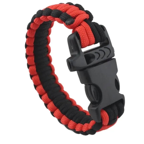 Survival Paracord Bracelets w/Whistle