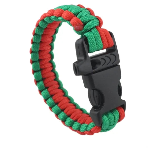 Survival Paracord Bracelets w/Whistle