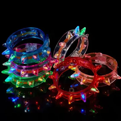 Flashing Spiked Cuffs Bracelets