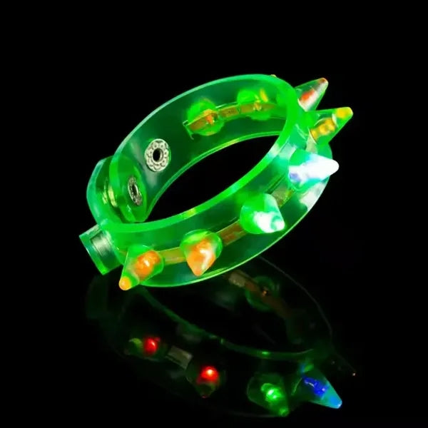 Flashing Spiked Cuffs Bracelets