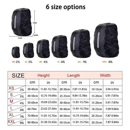 Reflective Mountaineering Backpack Rain Cover
