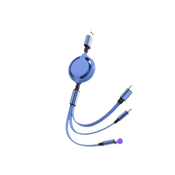 Multifunctional 3-In-1 Retractable Fast Charging Data Cable