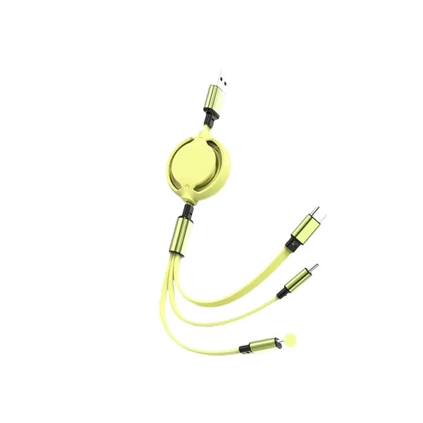 Multifunctional 3-In-1 Retractable Fast Charging Data Cable