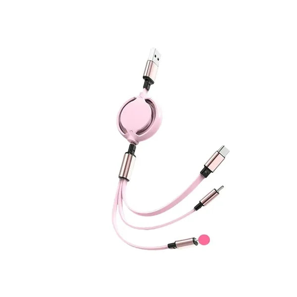 Multifunctional 3-In-1 Retractable Fast Charging Data Cable