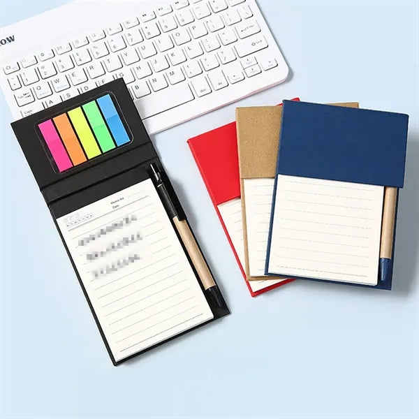 Flip Thick Paper Combination Design Hard Cover Notepad