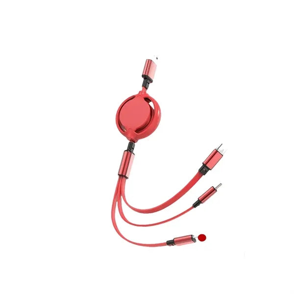 Multifunctional 3-In-1 Retractable Fast Charging Data Cable