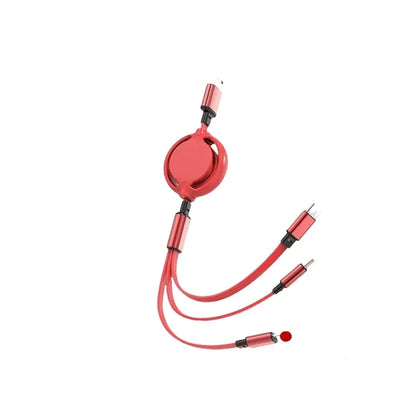 Multifunctional 3-In-1 Retractable Fast Charging Data Cable