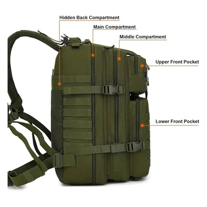 Waterproof Nylon Breathable Large Capacity Outdoor Backpack