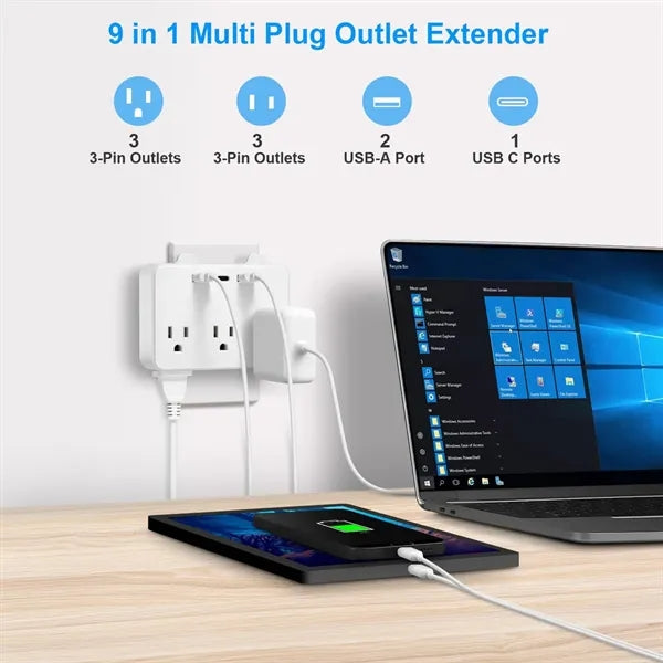 Multi-Function Multi-Socket Fireproof Socket Extender