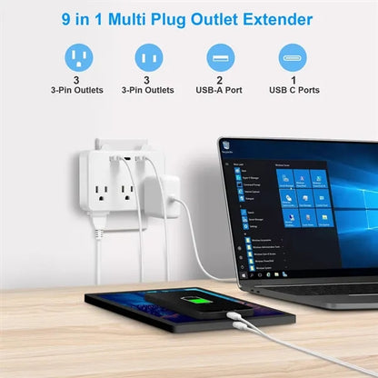 Multi-Function Multi-Socket Fireproof Socket Extender