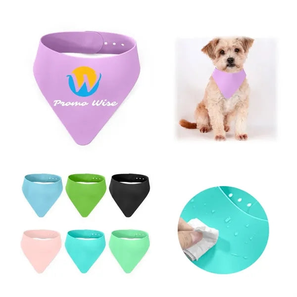 Waterproof Silicone Buckle Adjustable Anti-fouling Pet Scarf