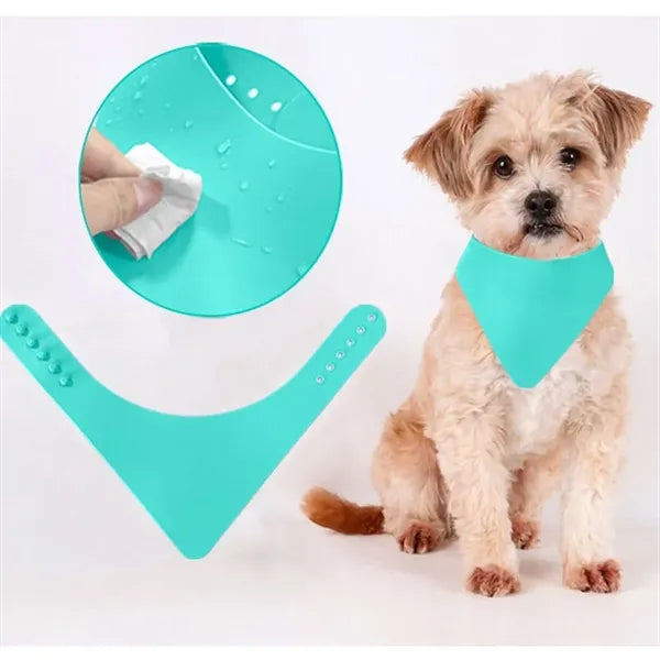 Waterproof Silicone Buckle Adjustable Anti-fouling Pet Scarf