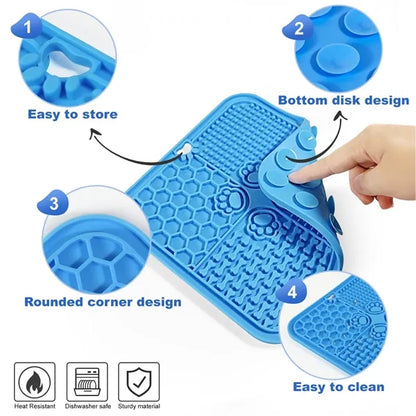Silicone Pet Licking Ppad Suction Cup Slow Feeding Pad