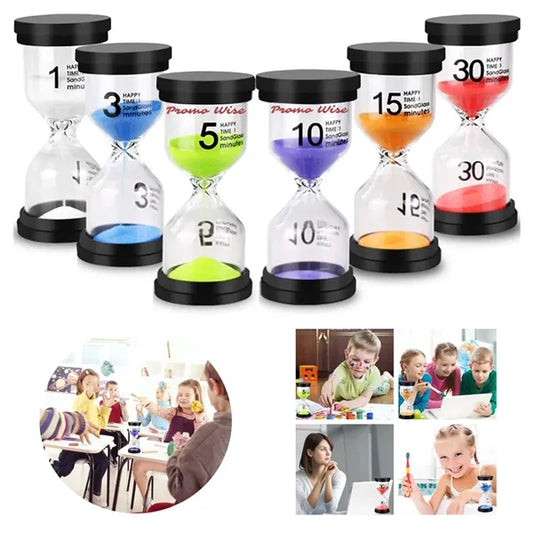Creative Gift Thickened Black Cover Glass Hourglass Timer