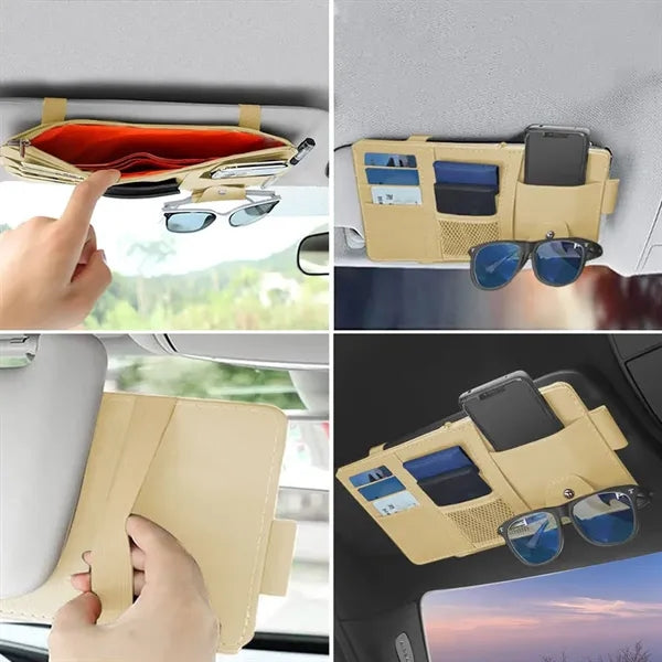 Wear-Resistant Car Decorative Storage Sun Visor Cover