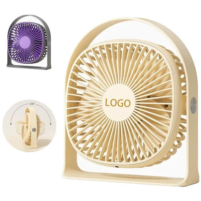 Portable Desk Fan With Soft Night Light