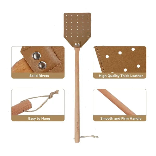 Durable Leather Fly Swatter