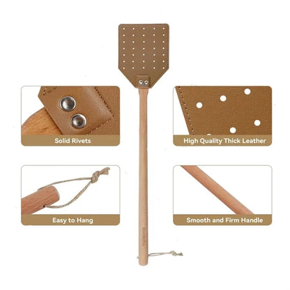 Durable Leather Fly Swatter