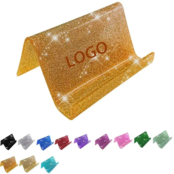Acrylic Glitter Business Card Holder