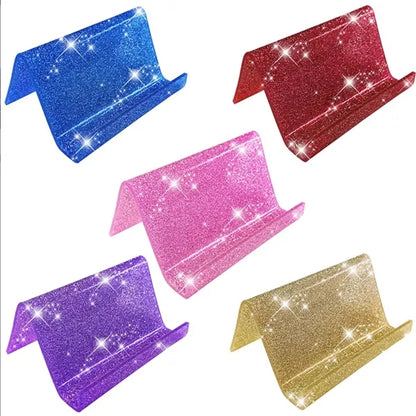 Acrylic Glitter Business Card Holder