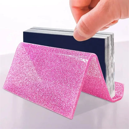 Acrylic Glitter Business Card Holder