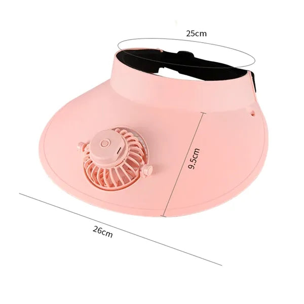 Sun Visor Hat With Usb Fan