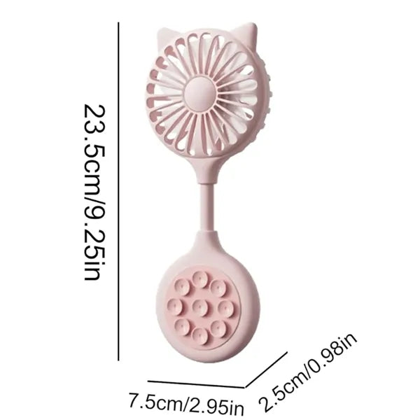 Foldable Mini Fan With Suction Cup