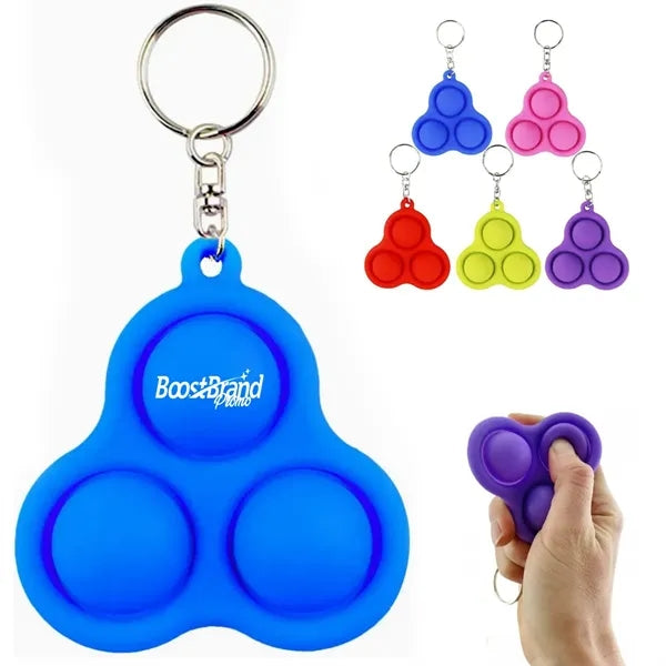 Triple Dimple Fidget Toy Keychain
