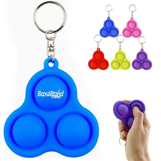 Triple Dimple Fidget Toy Keychain