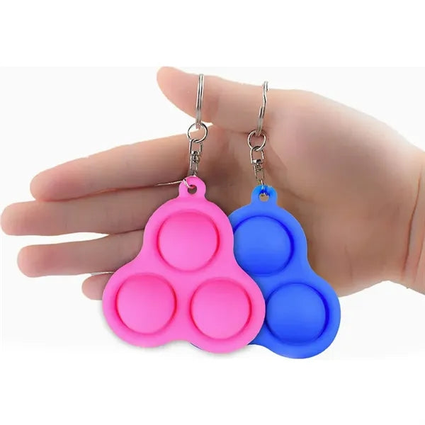 Triple Dimple Fidget Toy Keychain