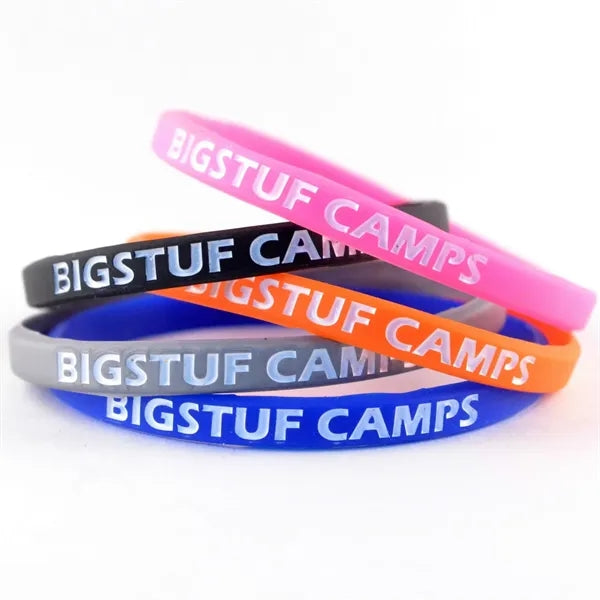 Thin Debossed Silicone Wrist band