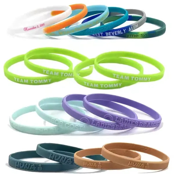 Thin Debossed Silicone Wrist band