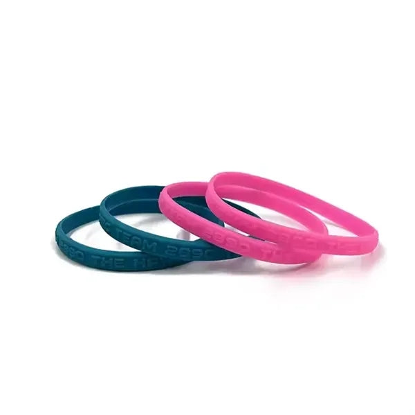 Thin Debossed Silicone Wrist band