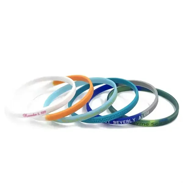 Thin Debossed Silicone Wrist band
